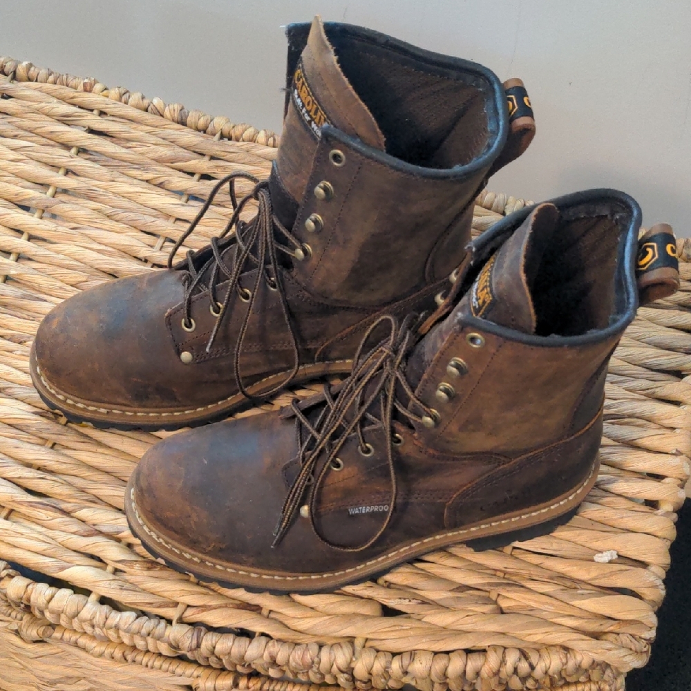 Carolina Men's Waterproof Brown Lace-Up Work Boots